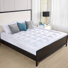 Duck Goose Co Premium Plush Mattress Topper Down Alternative Gel Filled Fiber Hypoallergenic Bed Topper Quilt Thick Mattress Topper Plush Mattress Mattress