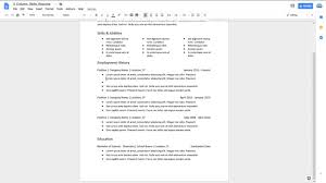 3 column skills based resume template