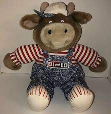 Vtg Bi Lo Stuffed Plush Cow Grocery Store Advertising Toy 20 Sideways Hat Kid Ebay Hat Kid Plush Toys