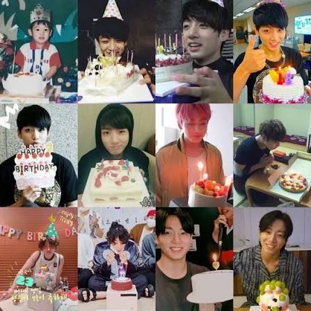Jungkook birthday celebration collage moments