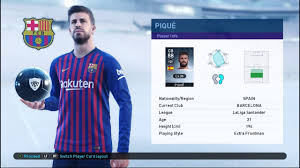He plays as central defender. Pes 2019 Myclub Black Ball G Pique Youtube