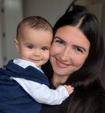 HAPPY HALF-YEAR BIRTHDAY! My grandson, Leonardo, is all smiles with his Mom  today as he celebrates his 6-month birthday, the Big 0.5. Seems like  yesterday I was trudging through the snow at