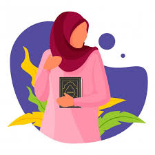 Muslim Woman In Ramadan Kareem Flat Character Illustration In 2020 Ramadan Kareem Character Illustration Muslim Pictures