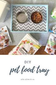 Diy Pet Food Tray Elle Olive Co Pet Food Tray Diy Dog Food Diy Dog Stuff