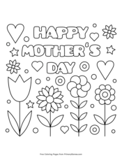 Help mother's day feel special for weeks and months ahead, while giving your child some good writing practice, too. Mother S Day Coloring Pages Free Printable Pdf From Primarygames