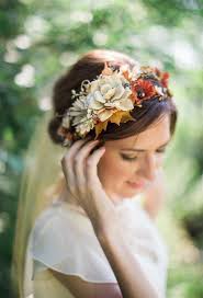 Fall Wedding Headpiece Fall Flower Crown Rustic Headband Autumn Bridal Hair Accessory Burnt Orange Rusti Autumn Bridal Fall Flower Crown Wedding Headpiece