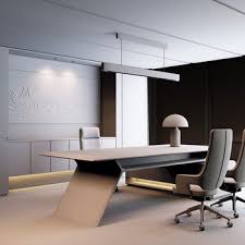 Contemporary Luxurious Grey Desk And Chair Suit 3d Model Office Furniture Design Luxury Office Furniture Office Table Design