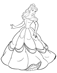 Disney Princess Beatifull And Cute Coloring Page Princess Coloring Pages Belle Coloring Pages Princess Coloring