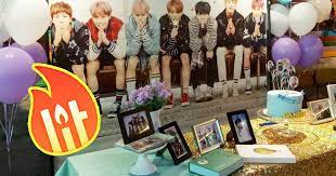 Set5] gift decor + type2 yarn cake with mini wooden table for korean dohl/100day party sedolhouse 5 out of 5 stars (252) $ 59.99. A R M Y Threw A Bts Themed Party And As Expected It Was Lit