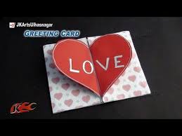 Choose from thousands of templates for every event: Diy Love Heart Greeting Card How To Make Valentine S Day Greeting Card Jk Arts 817 Youtube Simple Cards Valentine S Day Greeting Cards Cards