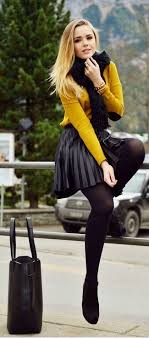 Black And Yellow Pleated Skirt Grown Up Ways To Wear Pleated Skirts Glam Radar Fashion Autumn Fashion Fall Outfits