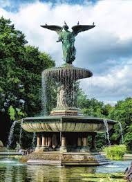 The central feature on the lower level of bethesda terrace, the fountain features a sculptur designed by emma stebbins. New York City Central Park Bethesda Fountain Painting By Christopher Arndt