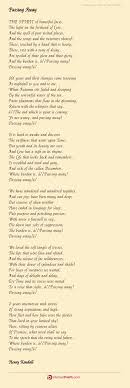 Passing Away Poem Rhyme Scheme