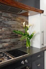 Hgtv Showcases A Ceramic Tile Backsplash That Looks Like Weathered Wood In This Neutral Moder Rustic Kitchen Backsplash Rustic Kitchen Kitchen Tiles Backsplash