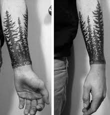 The famed full and half sleeve has become a the placement of choice for many. 50 Tree Line Tattoo Design Ideas For Men Timberline Ink