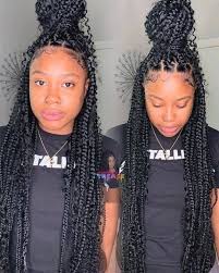 Goddess Box Braids Are Achieved By Adding Curly Hair As You Keep Braiding Learn In 2020 Braids With Curls Box Braids Hairstyles Box Braids Hairstyles For Black Women