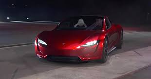 Tesla Ceo Elon Musk Unveils A Surprise New Car A New Ridiculously Fast Roadster Tesla Roadster New Tesla Roadster Roadsters