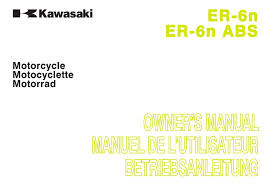 Complete service repair workshop manual for the: Kawasaki Er 6n Owner S Manual Pdf Download Manualslib
