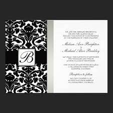 Damask Wedding Black And Silver Monogram Custom Invitation Damask Wedding Invitation Monogram Wedding Invitations Silver Wedding Invitations