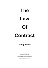 Law of contract in malaysia notes. Study Notes Contract Law