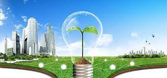 Blue Sky Green Grass City Lamp Power Leaves Poster Banner Blue Sky Sky Green Grass