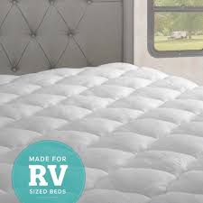 Rv Mattress Pad Extra Plush Bamboo Green Topper With Fitted Skirt Made In The Usa Hypoallergenic Mattress Cover Mattress Bamboo Mattress Mattress Pad