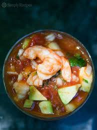 Mexican Shrimp Cocktail Recipe Simplyrecipes Com Cocktail Shrimp Recipes Mexican Food Recipes Shrimp Cocktail