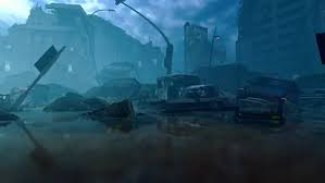 Street Of The Destroyed City City Destroyed Animation