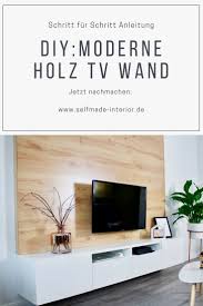 Schritt Fur Schritt Anleitung Diy Holz Tv Wand Tv Wand Selber Machen Dekor Mode Diy Tv Wood Diy Wooden Diy