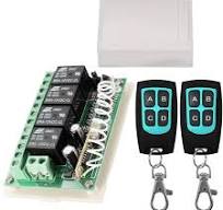 12V Relay Remote Switch Wireless RF Remote Control Switch 4 Channel Relay Module 433Mhz Transmitter Receiver Kit Universal Remote Controller for ...