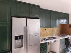 The soft, dark green colour will bring a cosy, warm touch to your kitchen and the smooth, lacquered doors mean it will be easy to keep it clean. Ikea Dark Green Cabinets