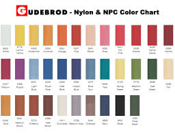 Gudebrod Nylon Npc Color Chart