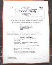 In these movies trivia questions and answers, you'll learn more about plotlines, characters, set locations, characters, box. Royabazaar Com Toys Hobbies Games Chicago Trivia Game By Lawrence Allen Palmerson Chicago Trivia Company