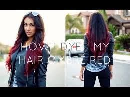 Some of the most popular temporary solutions include How I Dyed My Hair Ombre Red Without Bleach Red Ombre Hair Black Hair Ombre Bleached Hair