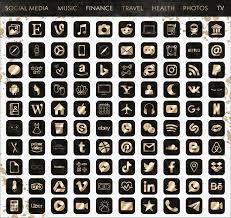 App Icons Ios 14 Iphone Ios14 Aesthetic Covers 100 Etsy In 2021 App Icon Gold App Ios App Icon