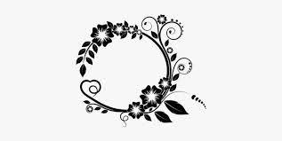 Fantastic piece of artwork for floral background or many other design projects. Picture Frames Borders And Frames Flower Floral Design Black And White Flower Circle Png Image Transparent Png Free Download On Seekpng