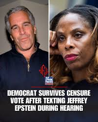 The House voted against censuring Del. Stacey Plaskett after estate  documents revealed she texted Jeffrey Epstein during a congressional  hearing in 2019. Three Republicans joined Democrats to kill the measure,  while three