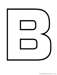 View bubble letter stencils in outline version. Printable Letter B Outline Print Bubble Letter B Free Printable Alphabet Letters Printable Alphabet Letters Lettering