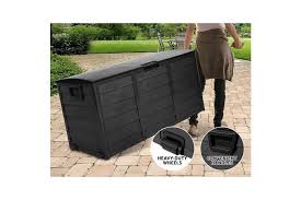 Ships fully assembled for immediate use slatted sides allow you to. Giantz Outdoor Storage Box Container Garden Shed Toys Tool Chest Indoor Outdoor Matt Blatt