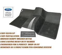 Oem Front Rubber Floor Mat 1966 77 Broncograveyard Com Rubber Floor Mats Bronco Ford Bronco
