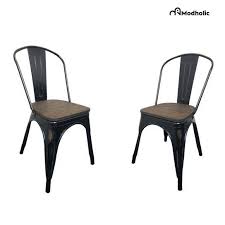 Unsurprisingly wood was the most important construction material but despite that, he and his father and grandfather before him were zinc roofers. Modholic Tolix Industrial Metal And Rustic Wood Dining Chairs Set Of 2 Chaise Lounge Aliexpress
