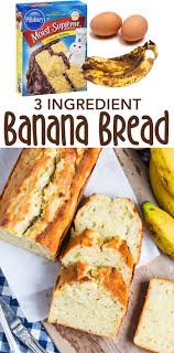 3 Ingredient Banana Bread In 2020 Easy Banana Bread Recipe Banana Recipes Easy Banana Recipes