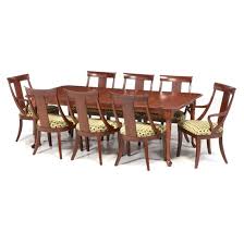 Maybe you would like to learn more about one of these? Lot Art Nichols Stone Mahogany Dining Table With Eight Ethan Allen Dining Chairs