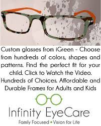 Customized Igreen Frames Your Child Can Get Them In Any Size Shape And Color They Want Mom And Dad Get An Affordable Dur Kids Frames Custom Glasses Eye Care