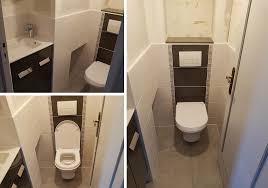 Pose d un toilette suspendu. Renovation D Un Toilette Avec Wc Suspendu La Neuville Garnier Oise 60 Sarl Poittevin Plomberie