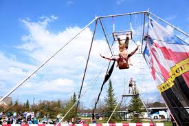Our High Flying Trapeze Artists Coming At Ya Trapeze Artist Aerial Acrobatics Inflatable Rentals