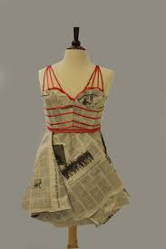 Making Headlines Newspaper Fashion Recycled Dress Newspaper Dress