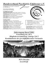 Furthermore, his parents were a good role model for him, who always. Nr 3 Bundesverband Psychiatrie Erfahrener E V