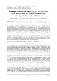 Rancangan malaysia ini pula, ianya di bawah kelolaan unit perancang ekonomi atau epu. Pdf Communication Strategies For Parents And The Community Involvement At Integrated Special Education School