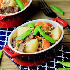 Japan Nikujaga Pho Soup Authentic Pho Recipe Glazed Vegetables
